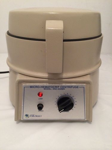 PSS Select DSC-030MH Micro-Hematocrit Centrifuge w/ (24) Place Rotor Model CMH30