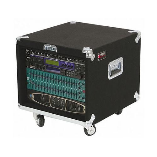 Odyssey Innovative Designs CRP08W Carpeted Rack Case with Built-in Wheels, 8U
