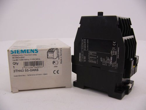 NEW!! Siemens 3TH43 55-0AK6 Overload Contactor Control Relay Switch (B6)