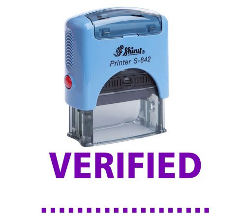 VERIFIED Self Inking Rubber Stamp Custom Shiny Office Stationary Stamp