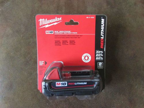 Milwaukee m18 redlithium compact battery pack 48-11-1815 for sale