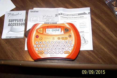 Label maker p-touch electronic labeling system pt 70 for sale