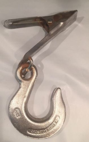 Used crosby laughlin 6&#034;  rigging hook decor vintage with 2&#034; jiffy clamp for sale