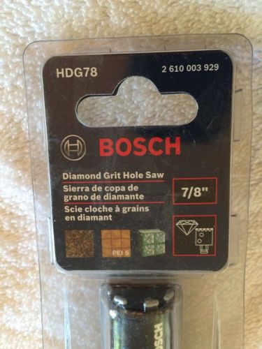 Bosch HDG78 7/8 in. 22mm Diamond Grit Hole Saw For Tile, Granite, New