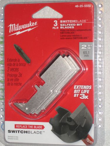 Milwaukee switchblade 2-9/16&#034; (48-25-5550) 3-pack self-feed replacement blades for sale
