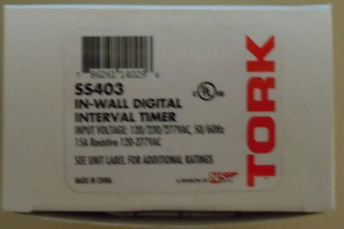 Tork- Model SS403. In-Wall Digital Interval Timer. White Color.