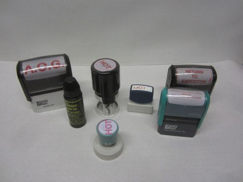 Lot of Self Inking Rubber Stamp Mixed Used