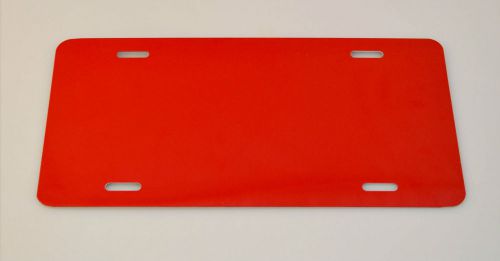 10 pcs..040 GLOSS RED ALUMINUM LICENSE PLATE / CAR TAG BLANKS, PVC masked.