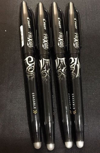 Four NEW Erasable Black Pens By FriXion