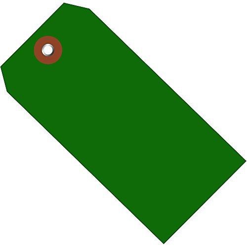 Aviditi G26061 Plastic Shipping Tags, 6 1/4&#034; x 3 1/8&#034;, Green (Pack of 100)
