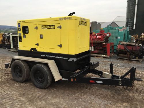 –50 KVA HiPower Generator, Trailer Mounted, Selectable, Sound Attenuated, Bas...