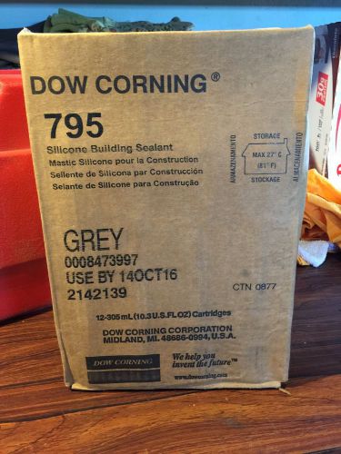 Case Of Gray Dow Corning 795 Silicone Sealant - 12 Cartridges