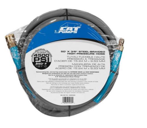 New 50ft. 4,500-psi 5-gpm hot water pressure washer hose outdoor power accessory for sale