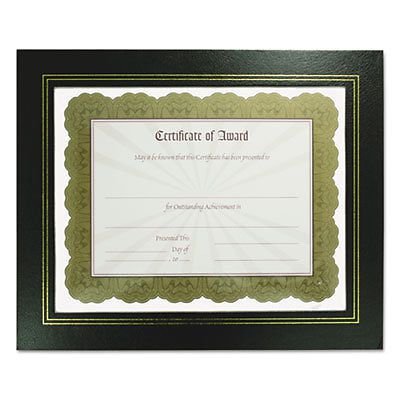 Leatherette Document Frame, 8-1/2 x 11, Black, Pack of Two, Sold as 1 Package