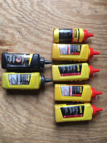 Chalk Line Marking Chalk, Lot Of 7, Black And Red