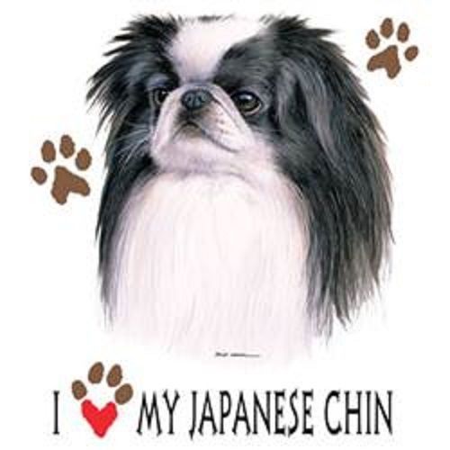 Love My Japanese Chin Dog HEAT PRESS TRANSFER for T Shirt Sweatshirt Fabric 866