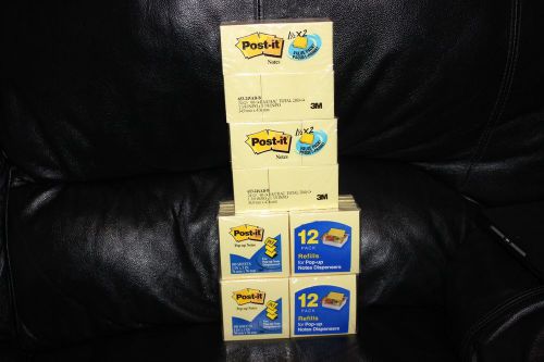 POST-IT NOTES 2 PACKS 3X3 AND 2 PACKS OF 1 HALFX2 LOT OF 4 TOTAL OF SHEETS 6720