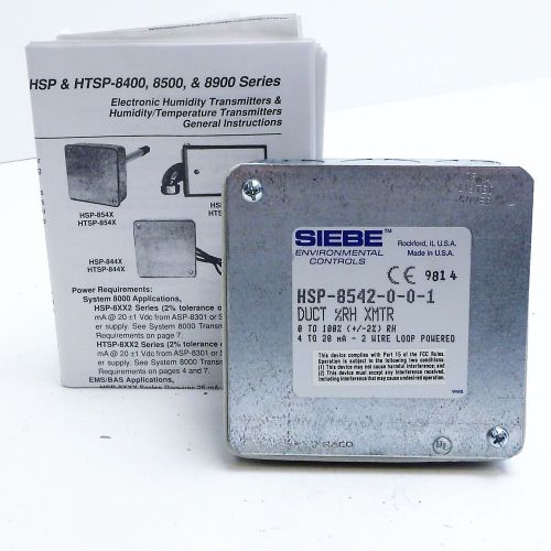 SIEBE, Environmental Controls Duct RH XMTR Sensor #HSP-8542-0-0-1