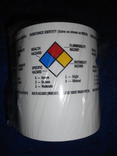 BRADY-1 FULL ROLL(500)-SUBSTANCE IDENTITY-BLANK WRITE ON CONTAINER LABELS