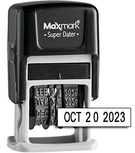 Rubber Stamp Creation Maxmark Self Inking Date Stamp with Black Ink