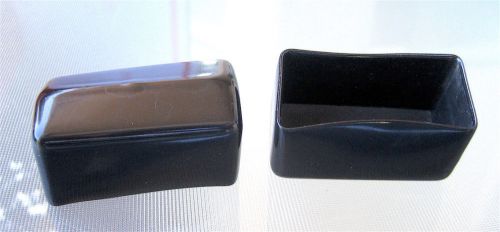 16pk - 1&#034;x2&#034; vinyl end cap rectangle 2x1 2 x 1 tubing cover plastic rubber tube for sale