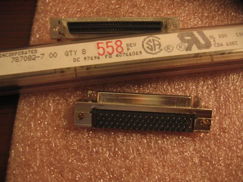 QTY: 2 UNITS P/N 787082-7 CONNECTOR D-Subminiature RCP 68 POS 2.54mm Solder RA
