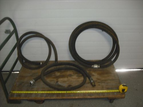 Lot of 3 air hose with quickconnect ends. for sand blaster, jack hammer and more for sale
