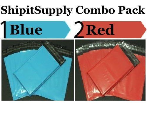 2.5 Mil 2-1000 6x9 ( Blue &amp; Red ) Color Combo Poly Mailers Ship Boutique Bags