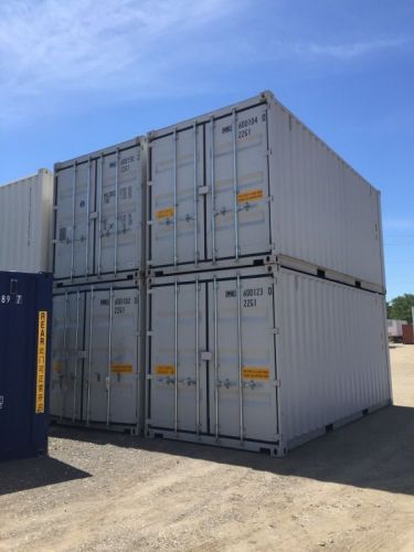 20ft Steel Shipping Container, with Double Doors and Lock Boxes on Both Sides