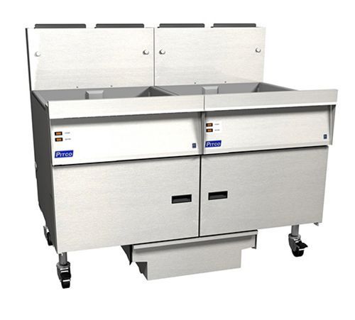 Pitco fbg18-d flat bottom fryer 18&#034;x24&#034; frying area 42-65 lbs. oil capacity for sale