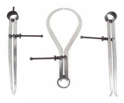 3-piece hardened fulcrum 8&#034;sturdy stainless inside/outside/divider calipers set for sale