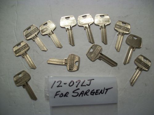 Locksmith LOT of 12 Key Blanks for SARGENT LJ , Dominion 07LJ, 5 Pin, Uncut