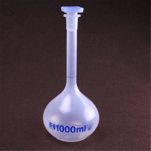 1000ml,Polypropylene Plastic Volumetric Flask with Stopper,1L,Chemistry Labware