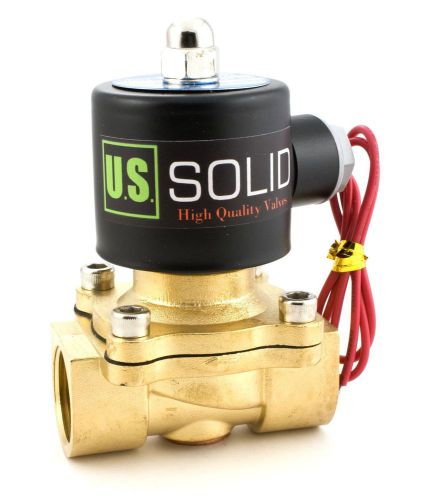 3/4&#034; brass electric solenoid valve 110-vac normally closed water air diesel... for sale