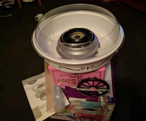 Nostalgia Pink Countertop Cotton Candy Maker Machine Cart