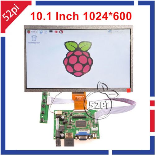 10.1 Inch 1024*600 LCD Display HDMI+VGA+2AV for Raspberry Pi 3 / Pi 2 / B+ / A+