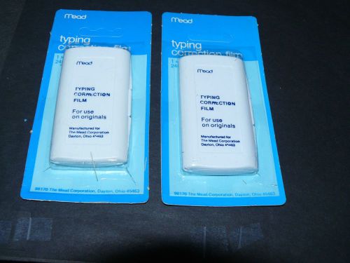 2 new packs of Mead typing correction film 24 tabs of 1&#034; x 2 3/4&#034;