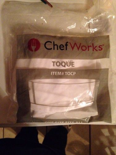 Chef Works Toque Professional Traditional Hat One Size Fits Most White Twill