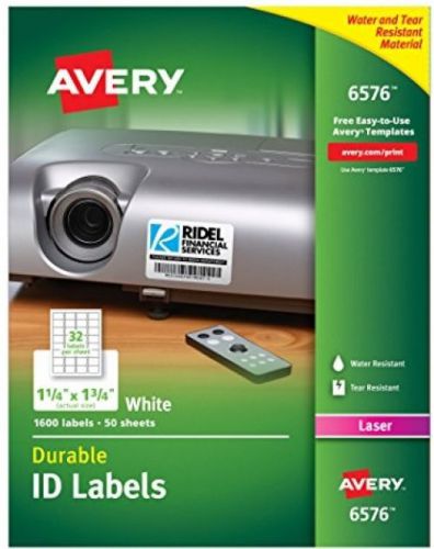 Avery Permanent Durable I.D Labels For Laser Printers, 1.25 X 1.75, White, Pack