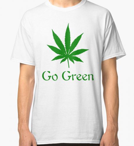 New Nation Go Green Men&#039;s White Tees TShirt Clothing S-2XL