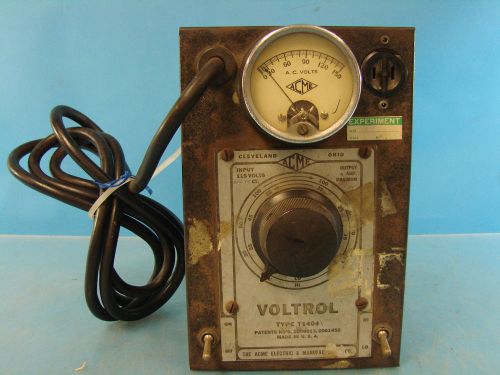 Vtg Acme Electric Variac Voltrol Type T1404 Works Early 1920s-30s Radio Repair