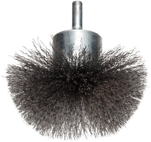 Circular flared wire end brush 1/4&#034; round shank steel 3&#034; diameter 16000 rpm 1ct for sale
