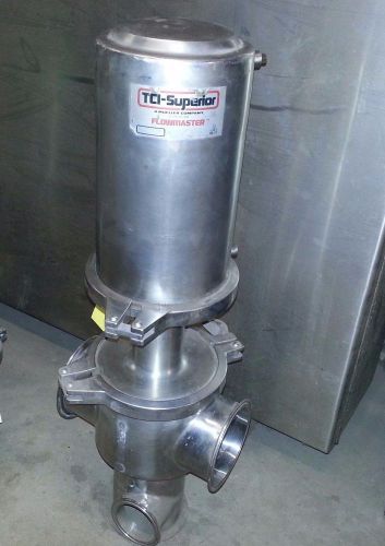 TCI-SUPERIOR 4&#034; FOOD GRADE STAINLESS steel Air actuated valve