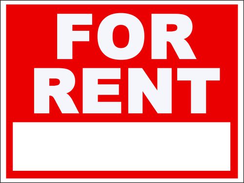 For Rent Magnet 7.5&#034; by 10.75&#034; Red Advertising Office Home Space