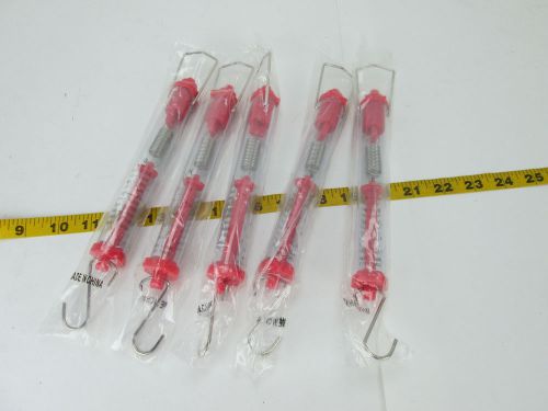Lot of 5 tubular spring scale p52514 20 n 2000 g red hand held lab school t for sale