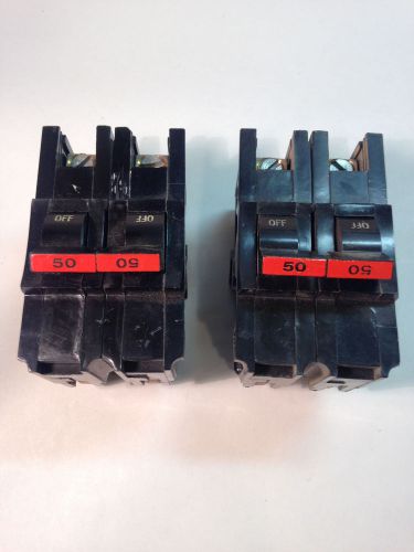 Federal Pacific 50 Amp 2 Pole STAB-LOK Breakers Type NA Lot of 2