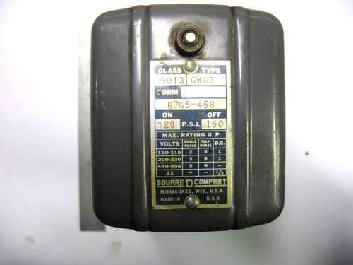 VINTAGE NEW SQUARE D 9013  PRESSURE SWITCH 120 PSI on- 150 PSI OFF