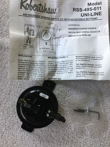 Robertshaw uni-line air pressure sensing switch kit part  rss-495–011 new for sale
