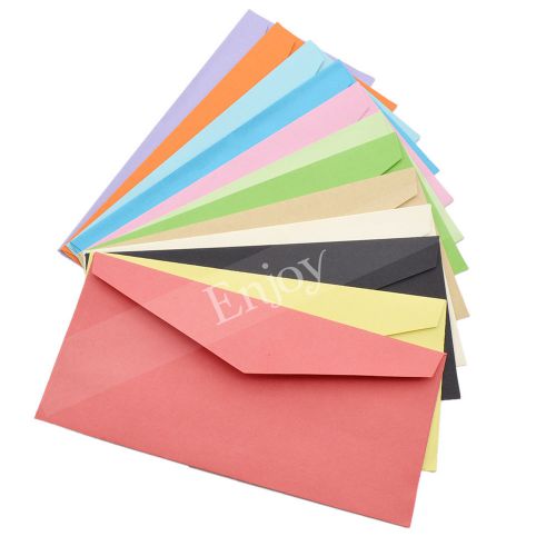 10 Pcs Business Invitations Letter Envelopes Solid Simple Wedding Festival New