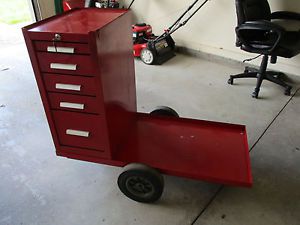 Craftsman / kennedy tool chest roller cart &amp; hang on 5 drawer side cabinet, ex for sale